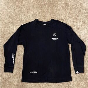 AAPE BY *A BATHING APE logo-patch cotton sweatshirt